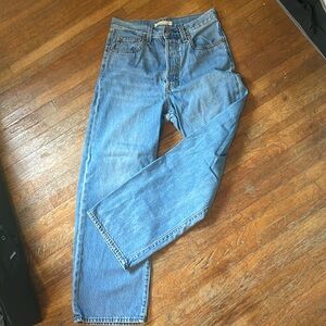 Levi’s ribcage straight ankle 100% cotton jeans, size 27